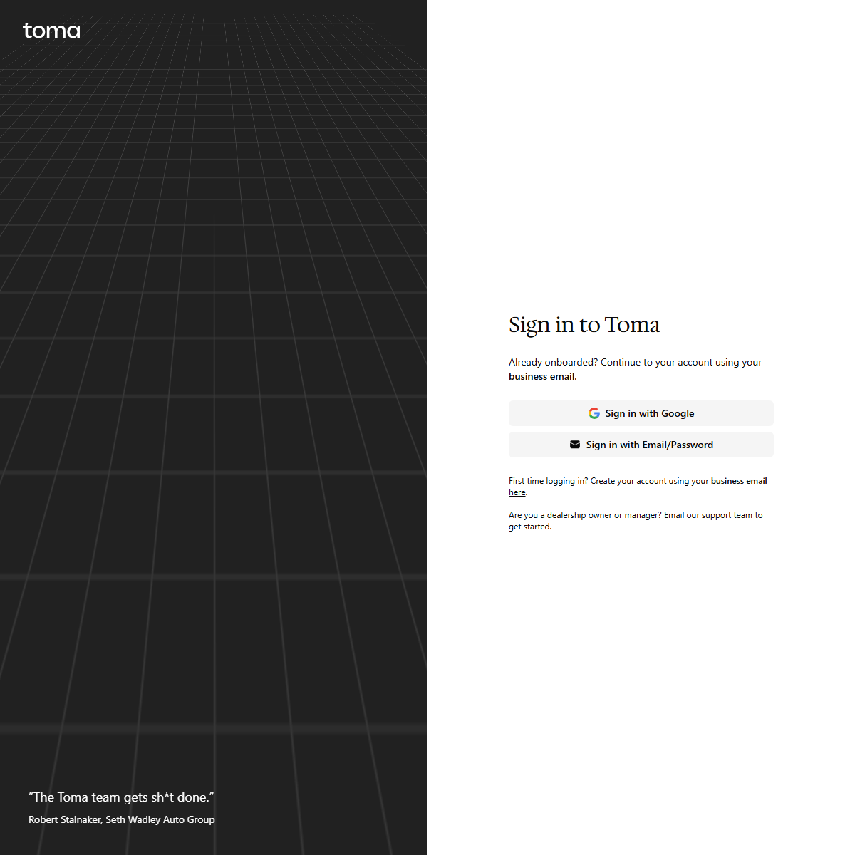 Toma - customer support Tool Screenshot
