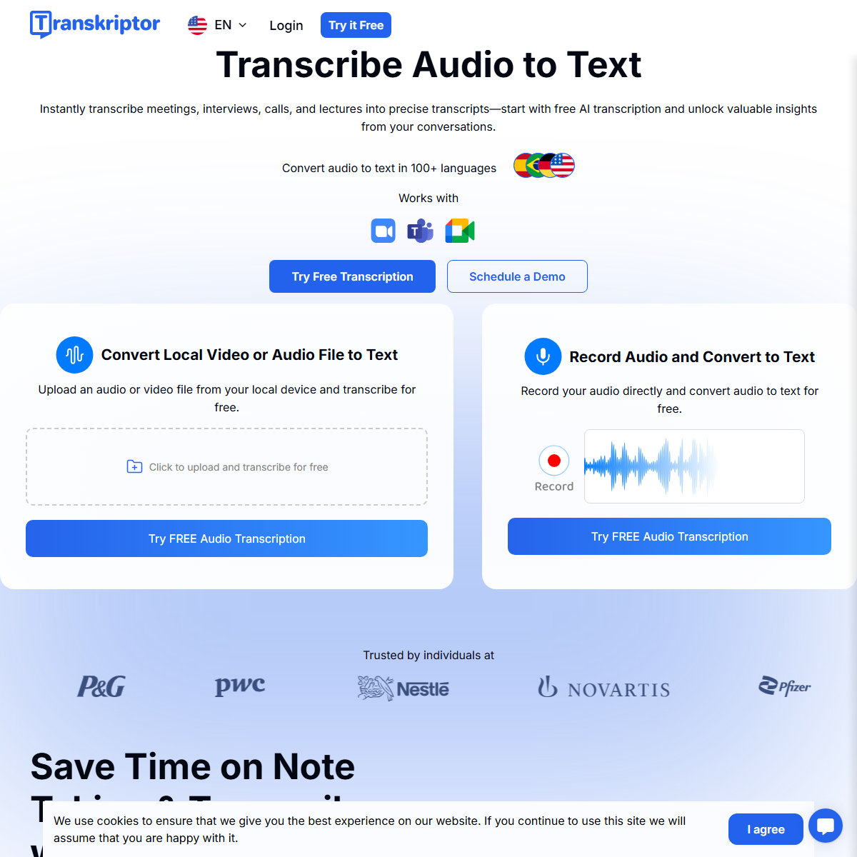 Transkriptor - transcriber Tool