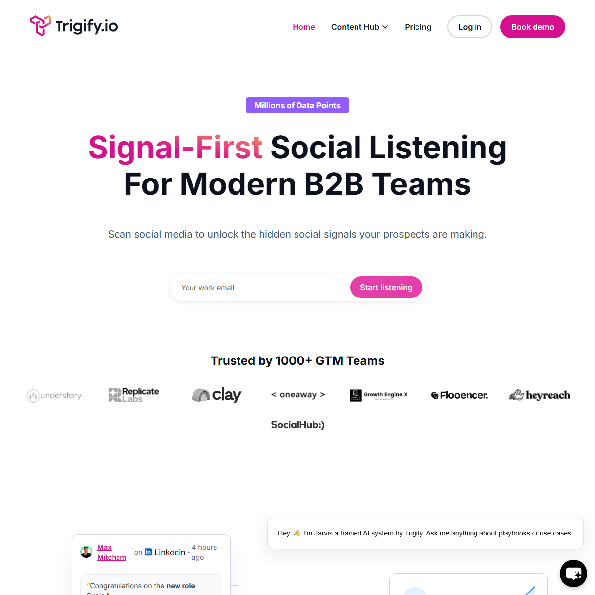 Trigify - marketing Tool Screenshot