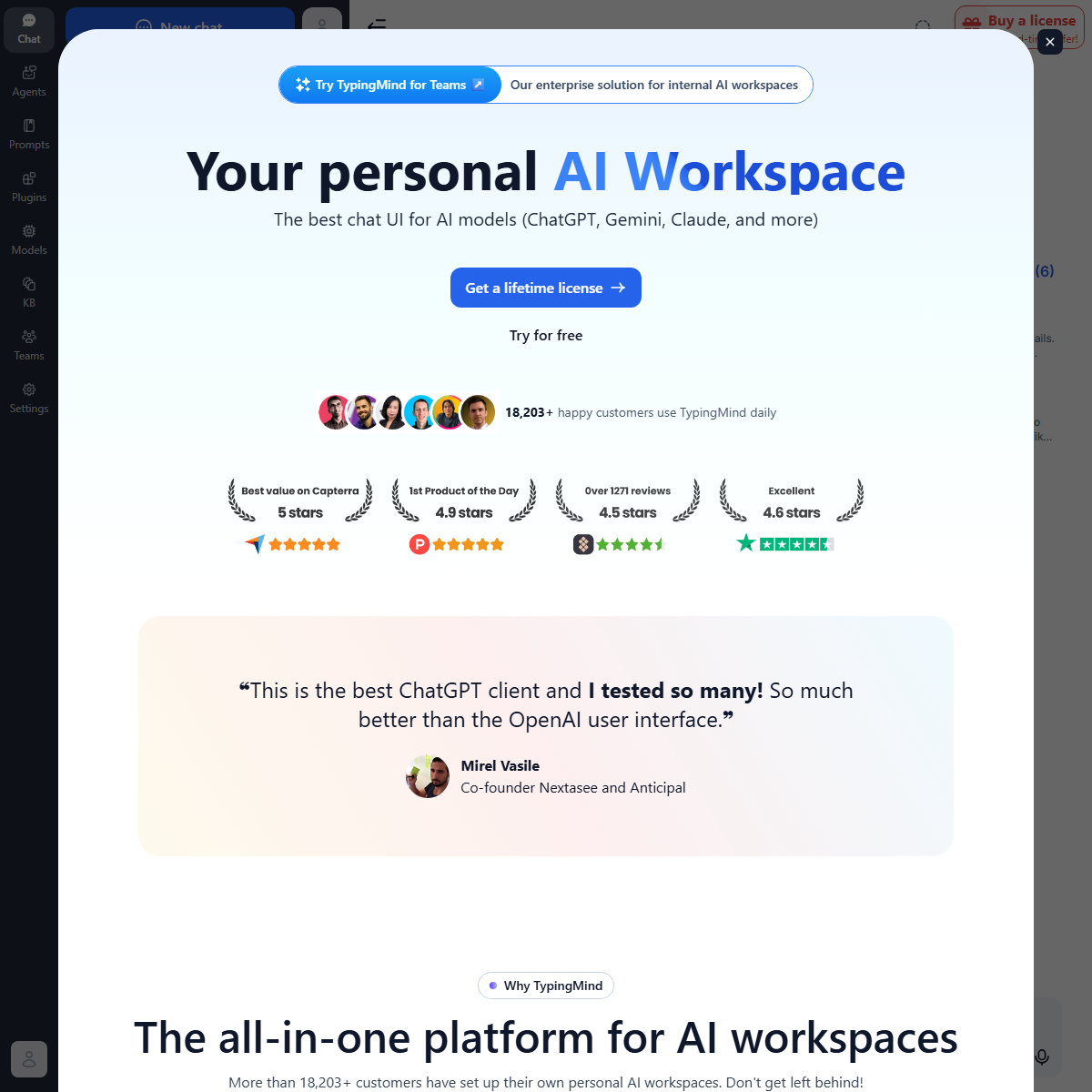 TypingMind - personal assistant Tool