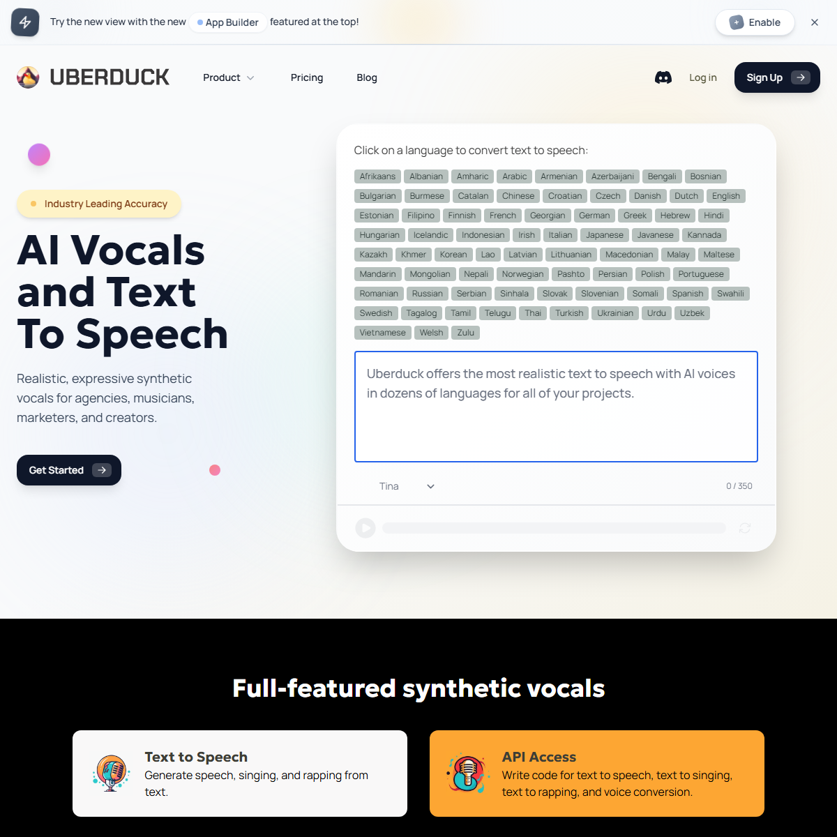 Uberduck - text to speech Tool