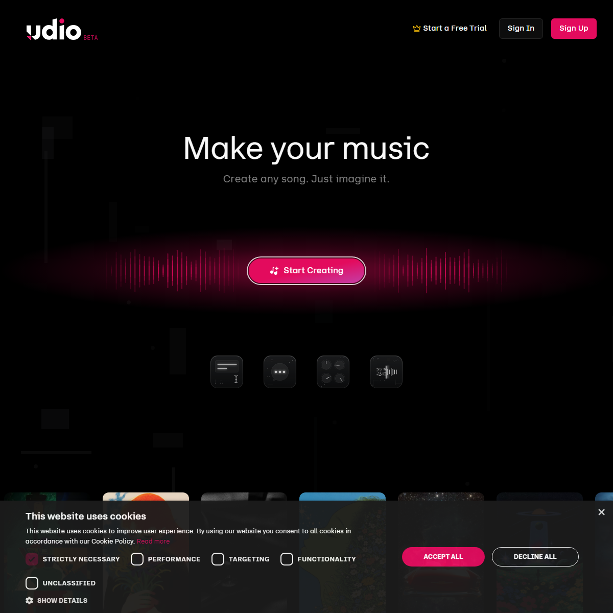 Udio - music Tool Screenshot