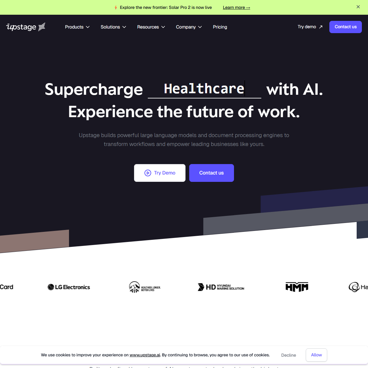 Upstage - AI chatbots Tool Screenshot