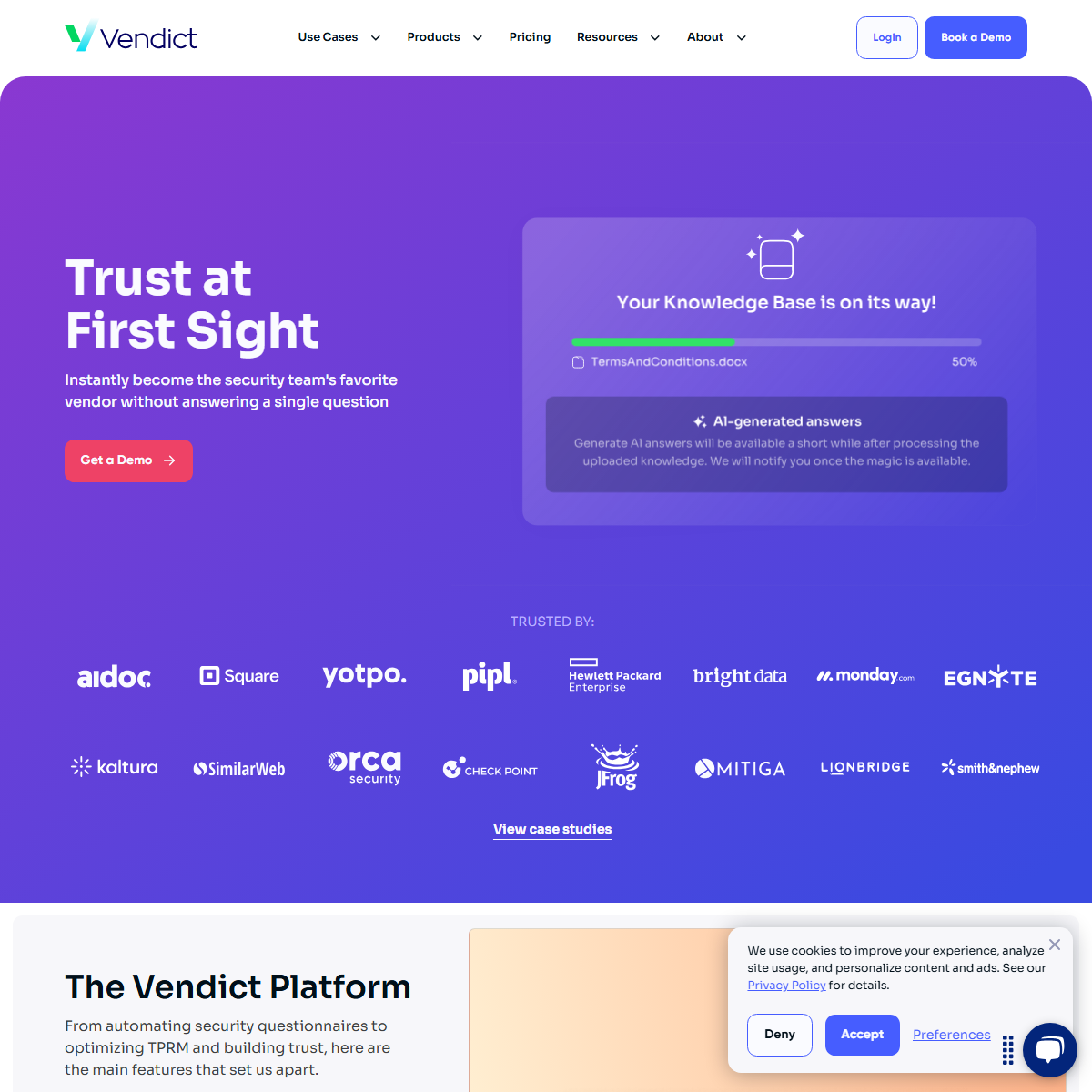 Vendict - workflows Tool Screenshot