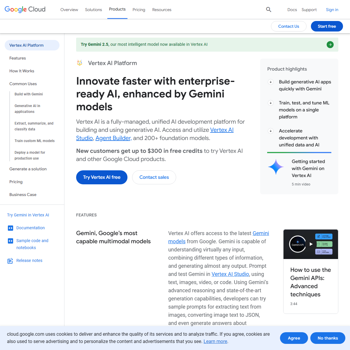 Vertex AI - AI chatbots Tool Screenshot