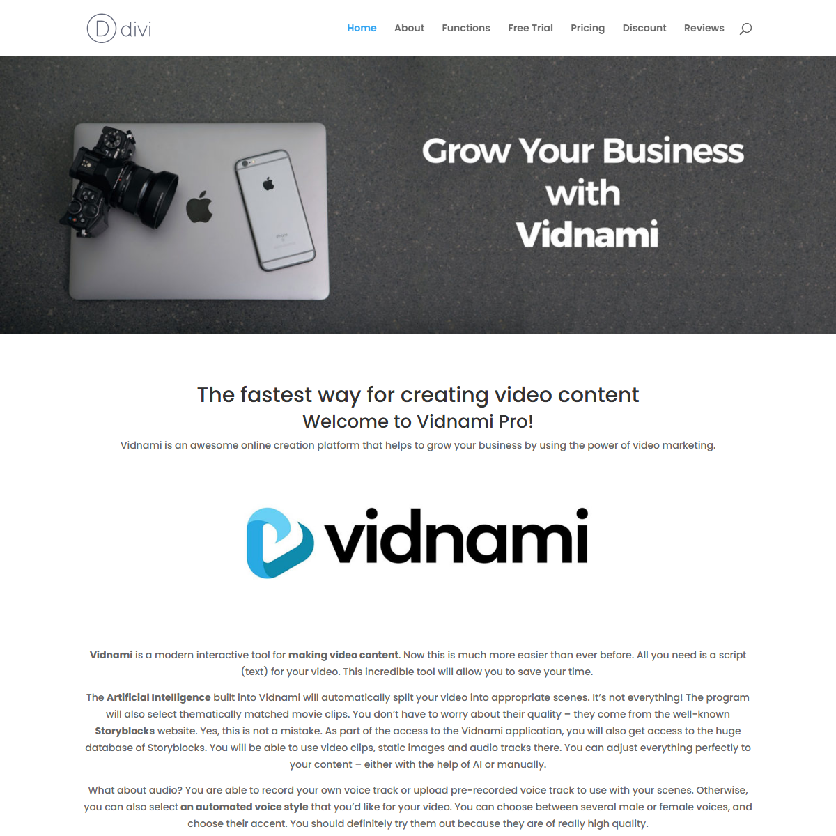 Vidnami Pro - video generators Tool Screenshot