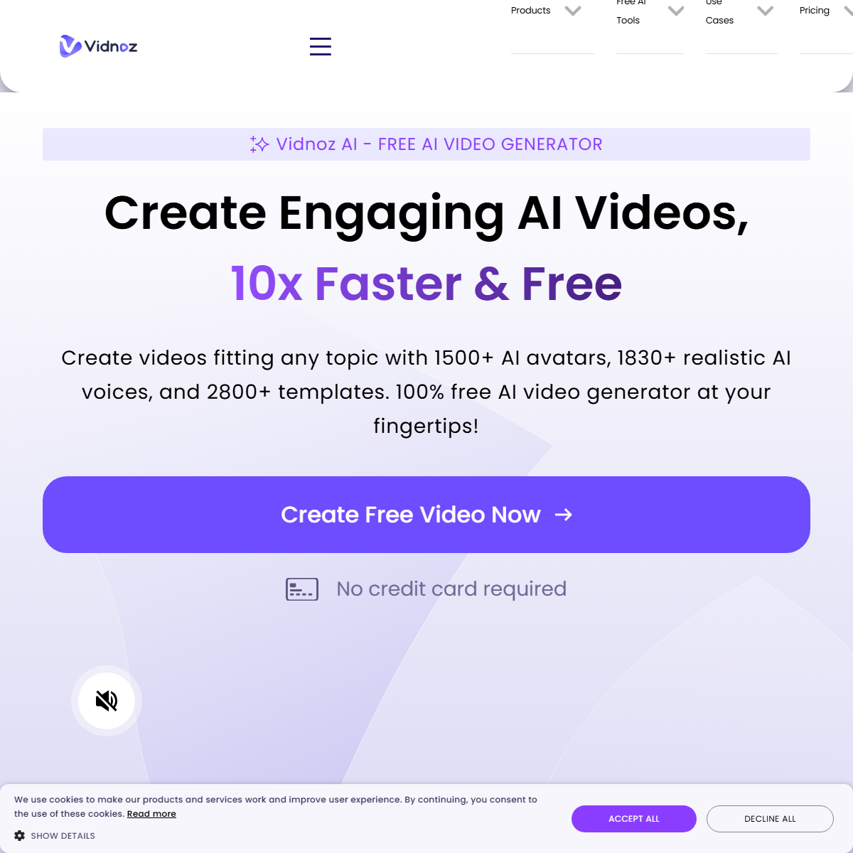Vidnoz - video generators Tool Screenshot