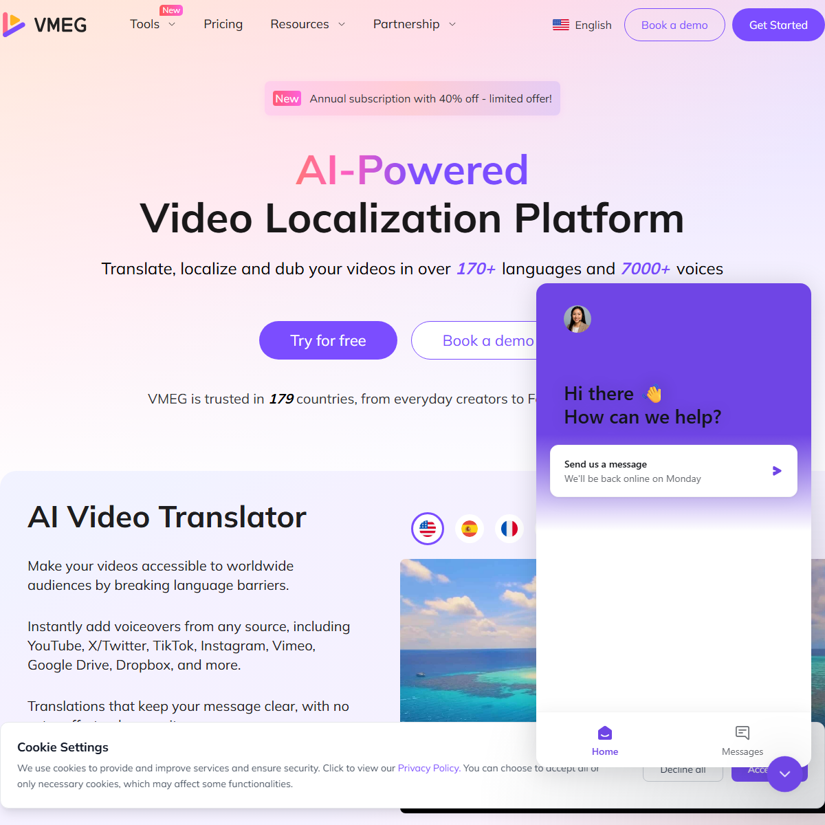 VMEG - translator Tool Screenshot