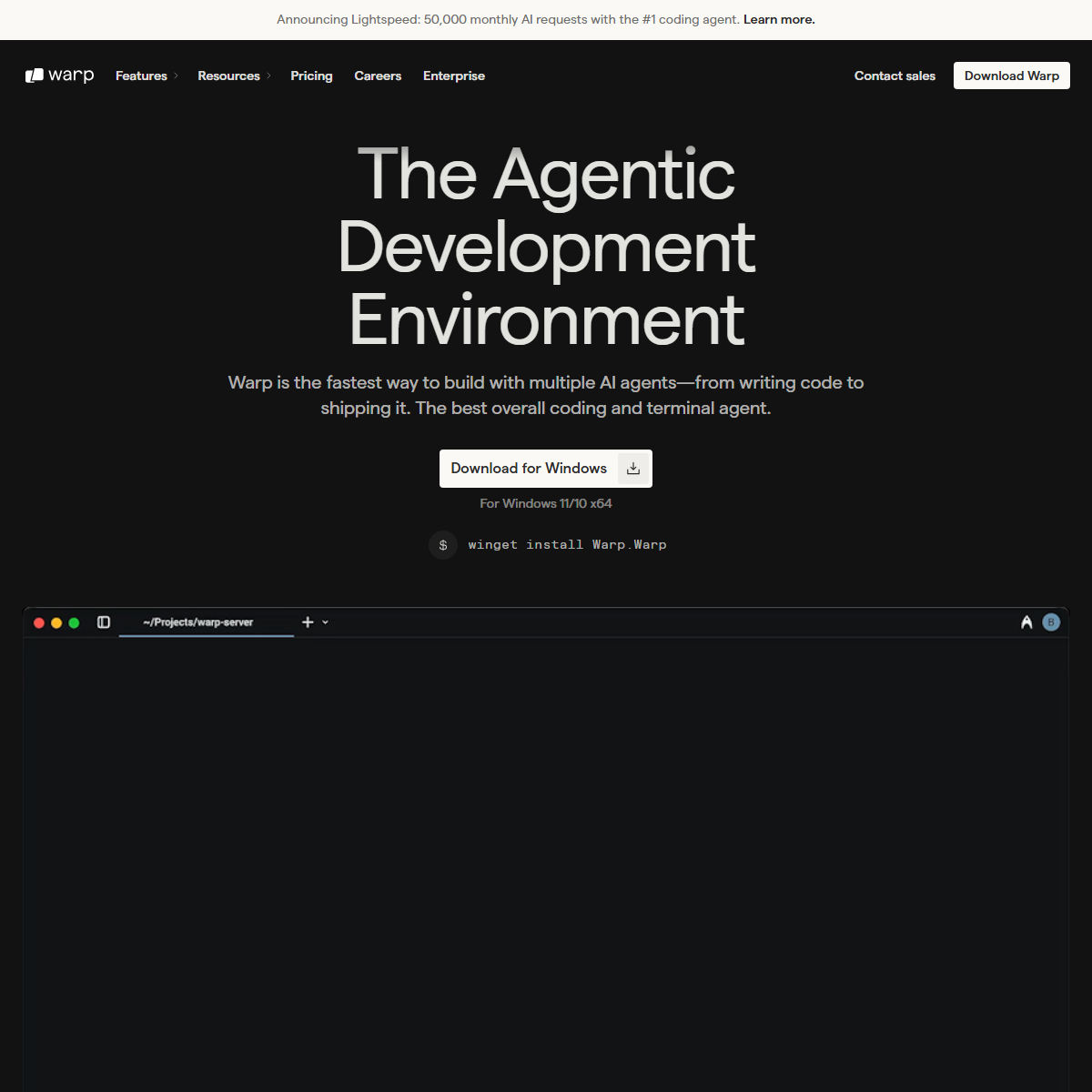 Warp AI - code assistant Tool Screenshot