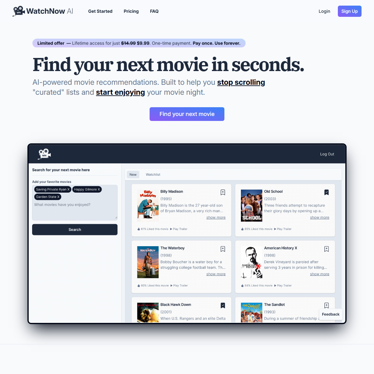 WatchNow AI - fun tools Tool Screenshot