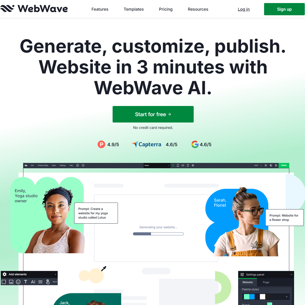 WebWave - website builders Tool Screenshot