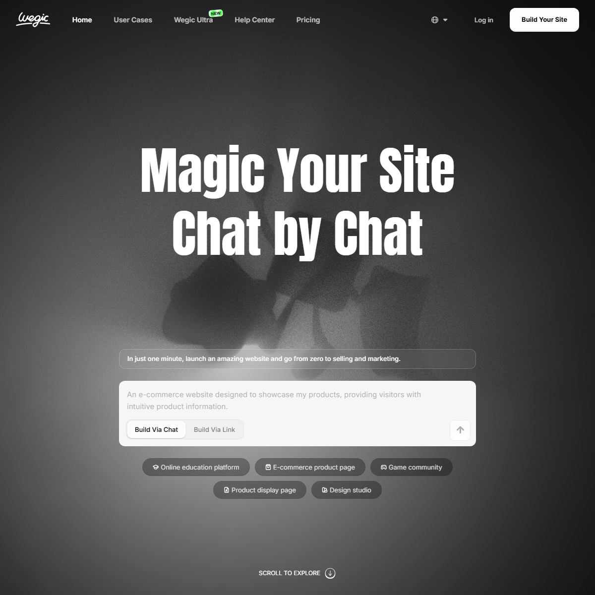 Wegic - website builders Tool Screenshot