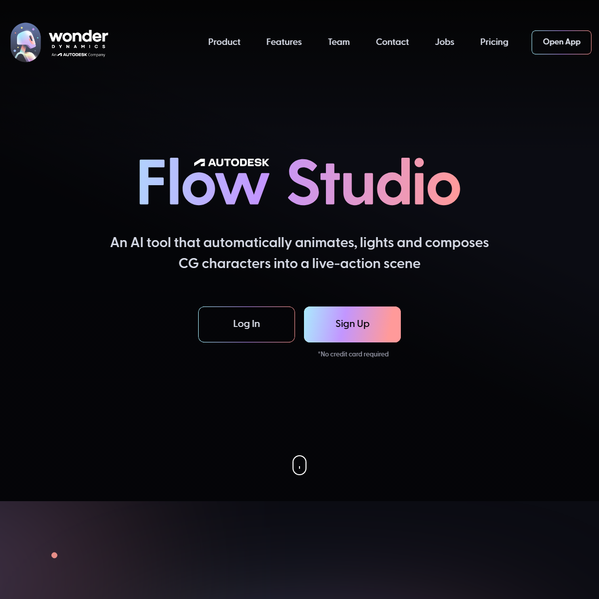Wonder Studio - video editing Tool Screenshot