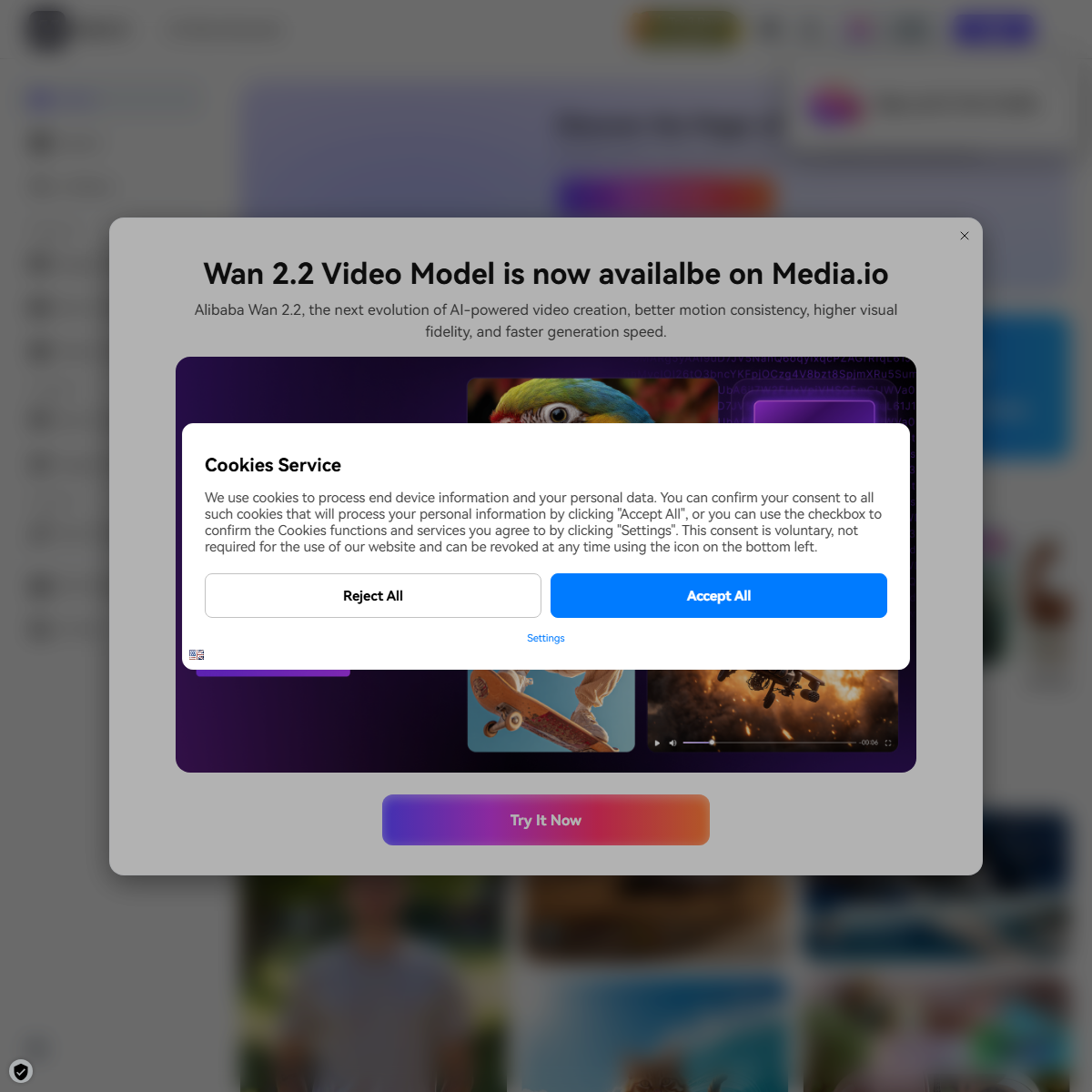 WonderShare Media.io - video editing Tool Screenshot
