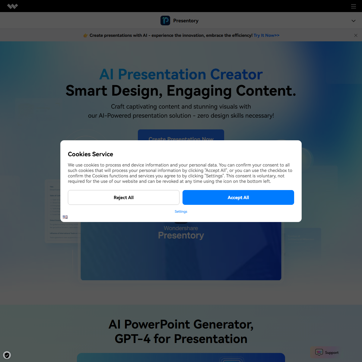 Wondershare Presentory - presentations Tool Screenshot