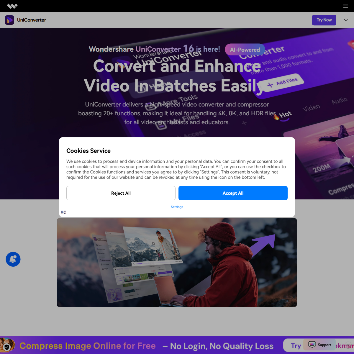 Wondershare UniConverter - video editing Tool Screenshot