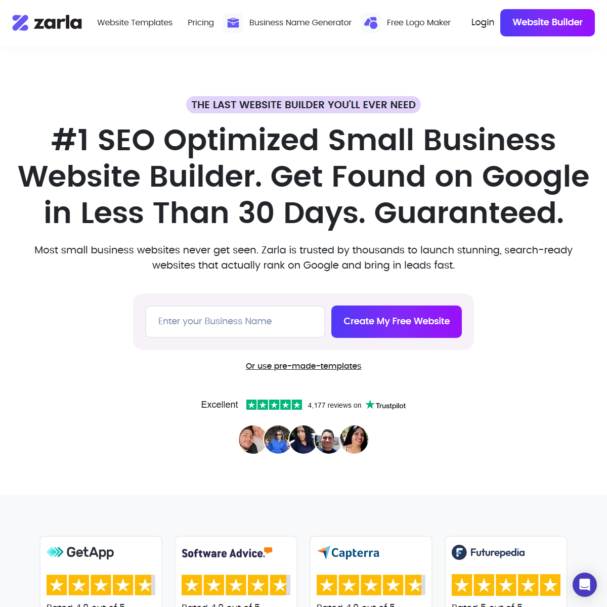 Zarla AI - website builders Tool Screenshot