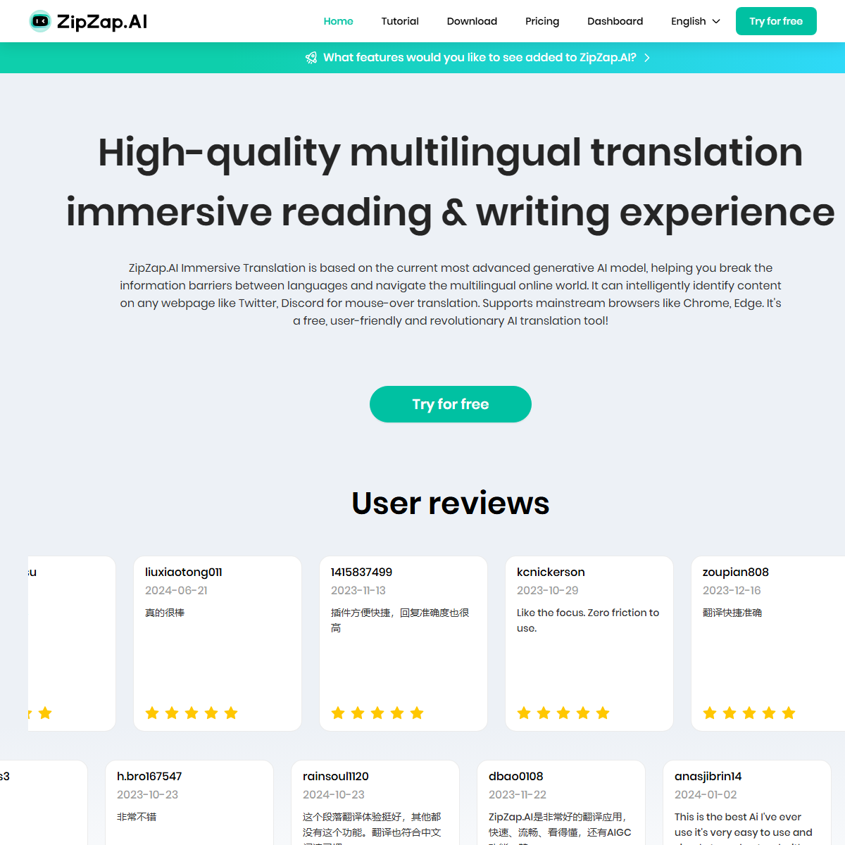 ZipZap - translator Tool Screenshot