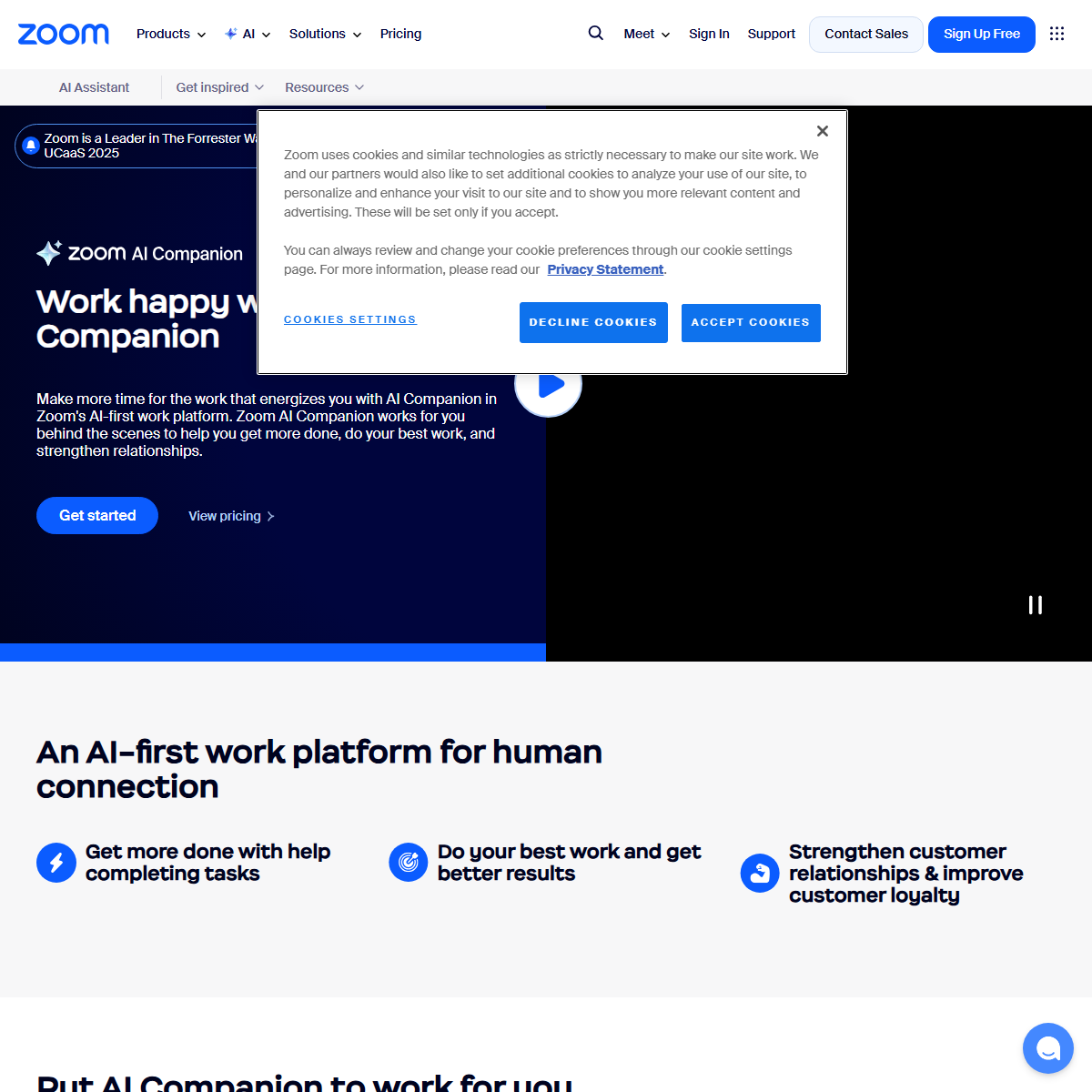 Zoom AI Companion - summarizer Tool Screenshot