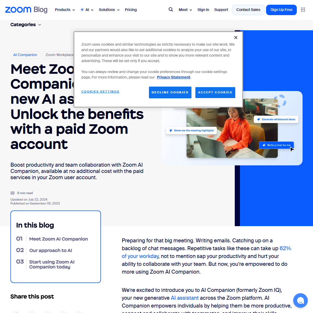 Zoom IQ - summarizer Tool Screenshot
