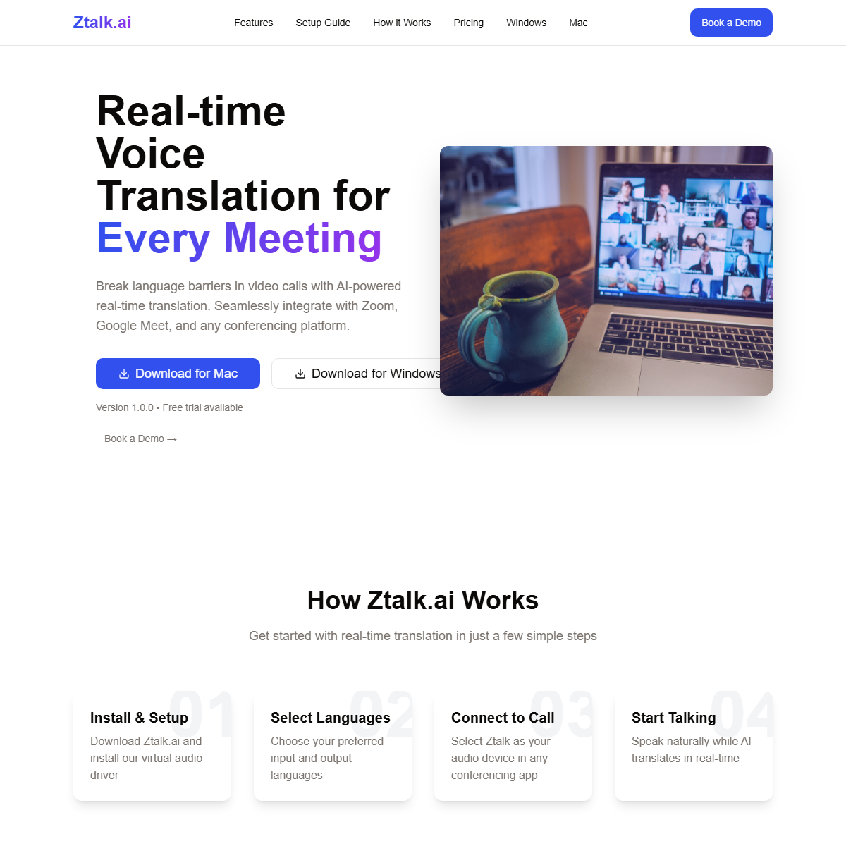 Ztalk.ai - translator Tool Screenshot